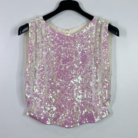 Anthropologie pilcro sequin cashmere wool sweater top size medium - Picture 2 of 7